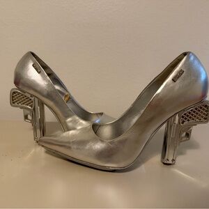 Silver Designer Women's Heels